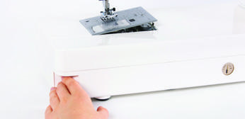 MC6700P one-button needle plate release