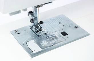 Easy Set bobbin and needle plate on the Sewist 780DC