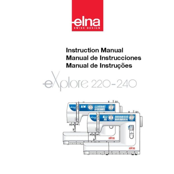 Instruction Manual - Elna eXplore 220 - 240 Front-Page