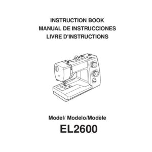 Instruction Manual - Elna 2600 (EL2600) Front-Page