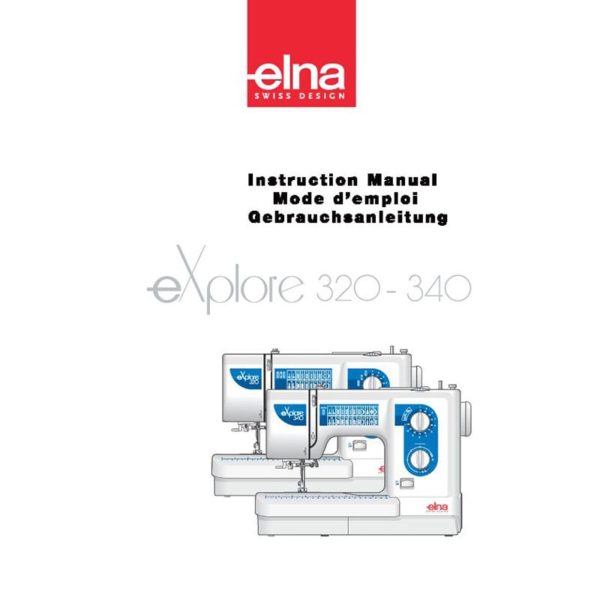 Instruction Manual - Elna eXplore 320-340 Front-Page