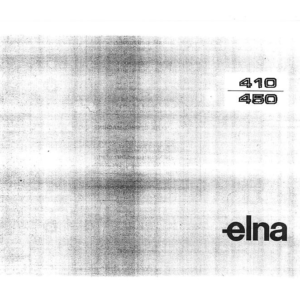 Elna 410 and 450 instruction manual cover