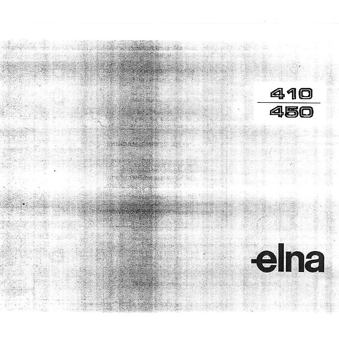 Elna 410 and 450 instruction manual cover