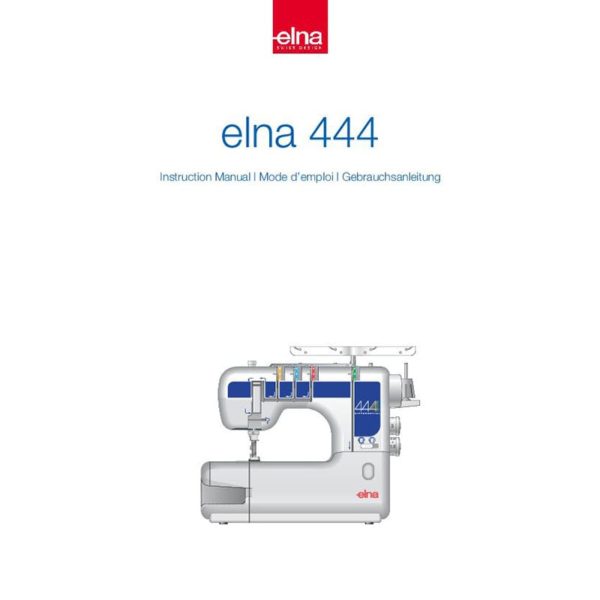 Instruction Manual - Elna 444 Cover Stitch Front-Page