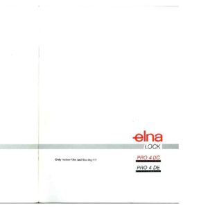 Instruction Manual - Elna LOCK PRO 4DC 4DE Front-Page