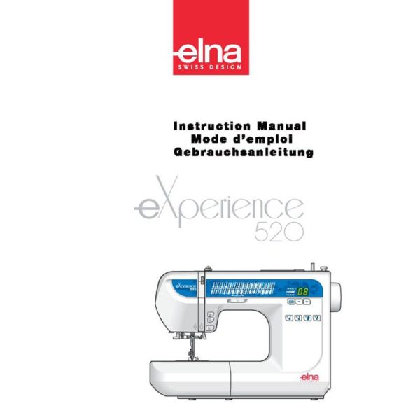 Instruction Manual - Elna eXperience 520 Front-Page