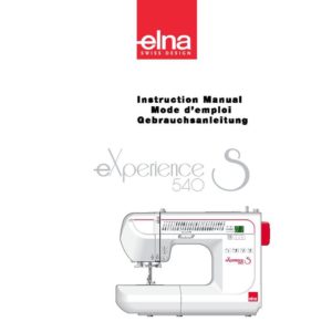 Instruction Manual - Elna eXperience 540S Front-Page