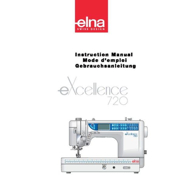 Instruction Manual - Elna eXperience 720 (7300) Front-Page