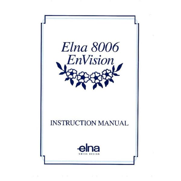 Instruction Manual - Elna 8006 EnVision Front-Page