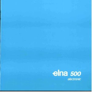 Instruction Manual - Elna Carina 500 Front-Page