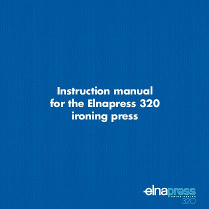 Instruction Manual - ElnaPress Ironing Press EP320 Front-Page
