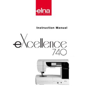 Instruction Manual - Elna eXcellence 740 Front-Page