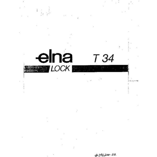 Instruction Manual - Elna Lock T34 Overlocker Front-Page