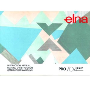 Instruction Manual - Elna Pro 704 DEX Overlocker Front-Page