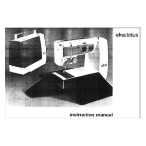 Instruction Manual - Elna Lotus Original-Front-Page